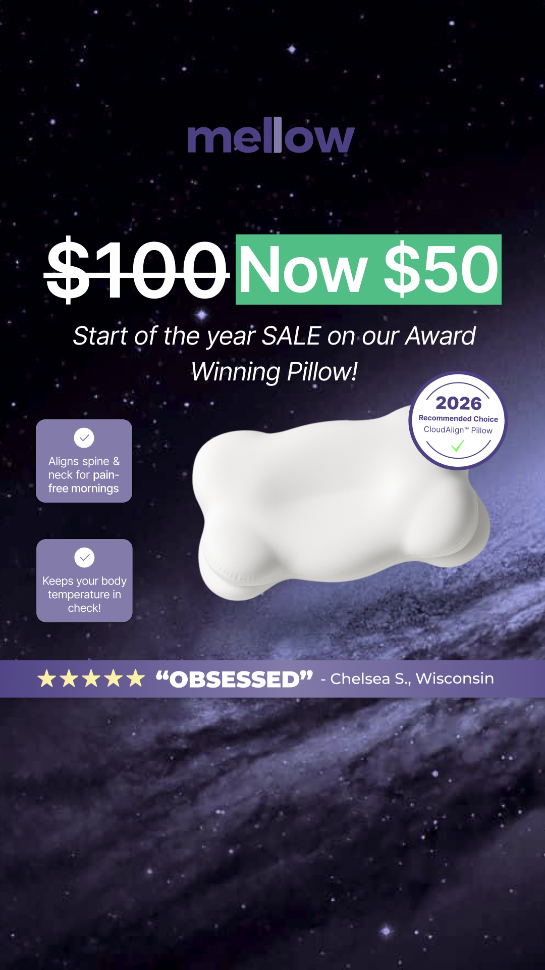 Mellow Sleep Facebook ad