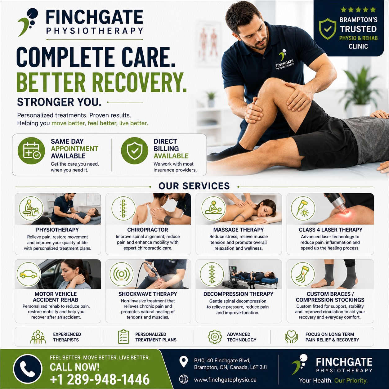 Finchgate Physiotherapy Facebook ad: Your Trusted Physiotherapy Clinic in Brampton