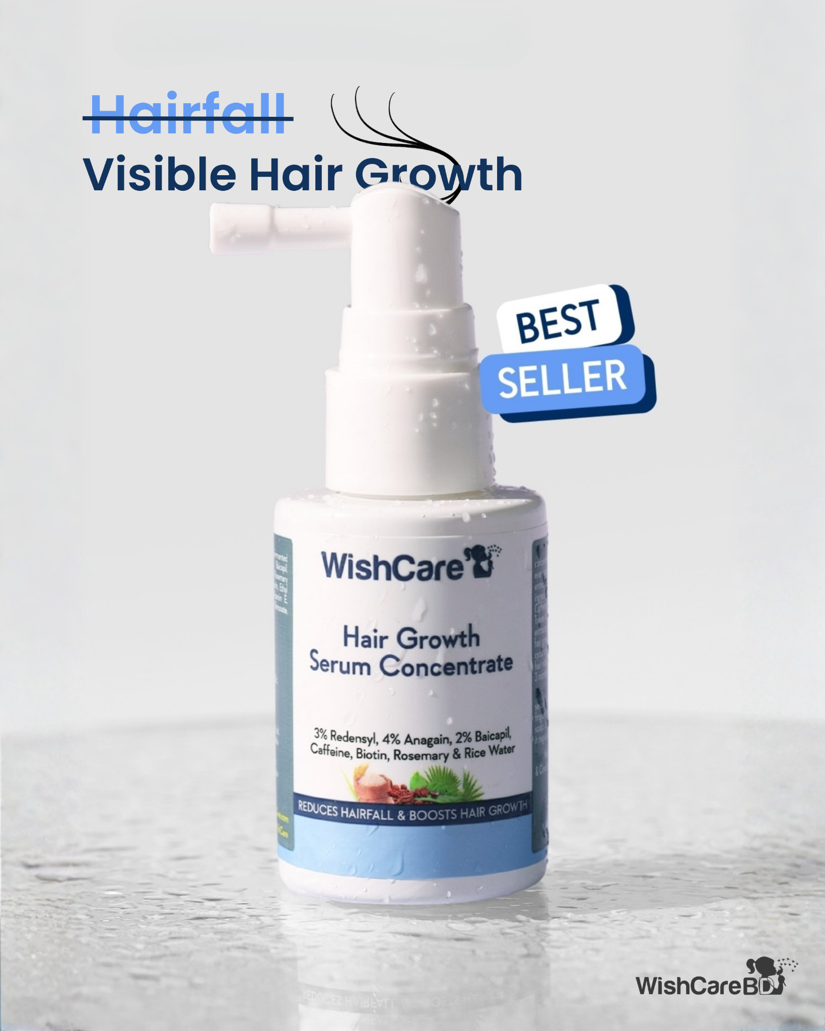 WishCare BD Facebook ad: নতুন চুল গজানোর বৈজ্ঞানিক ফর্মুলা - WishCare Hair Growth…