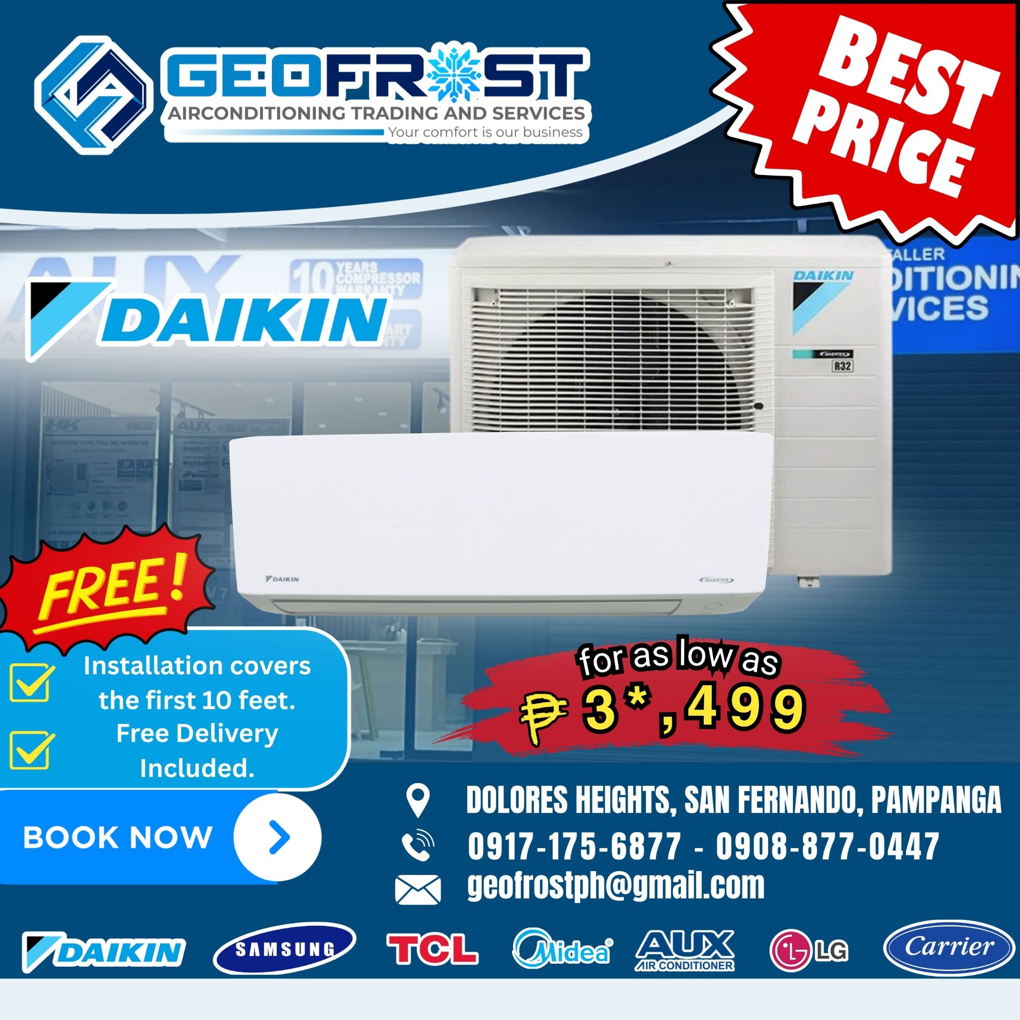 Geofrost Airconditioning Trading and Services Facebook ad: MESSAGE US NOW!