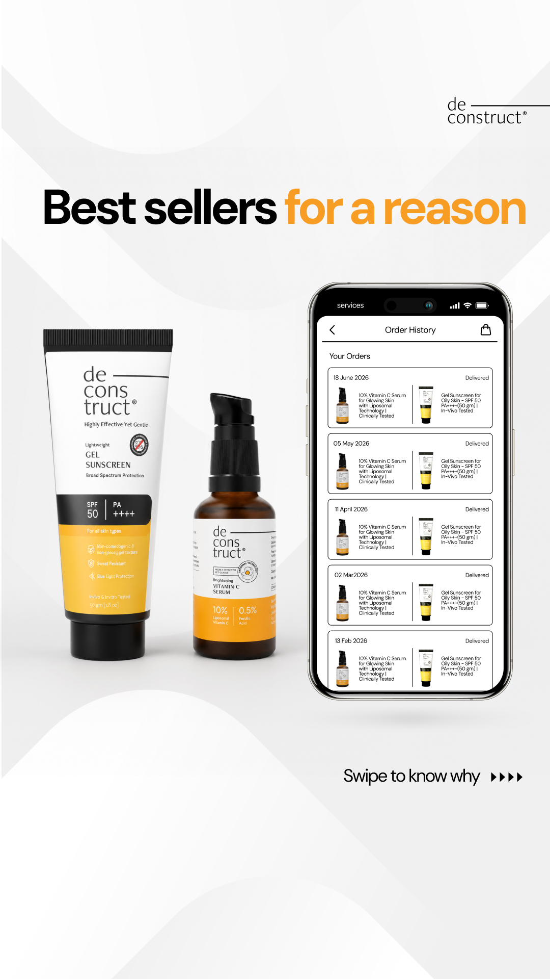 Deconstruct Skincare Facebook ad