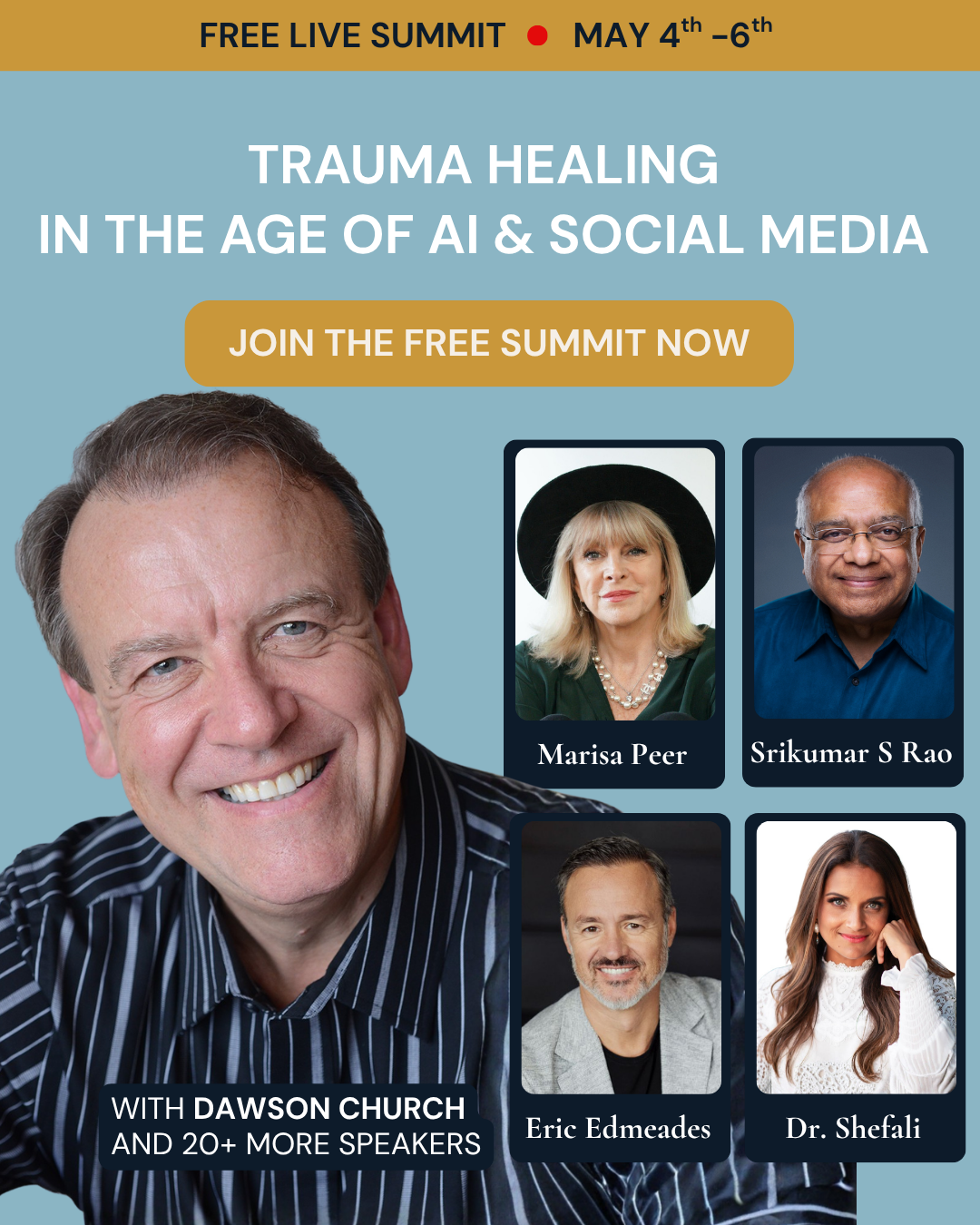 I Challenge You Facebook ad: Trauma Healing in the Age of AI & Social Media Summit