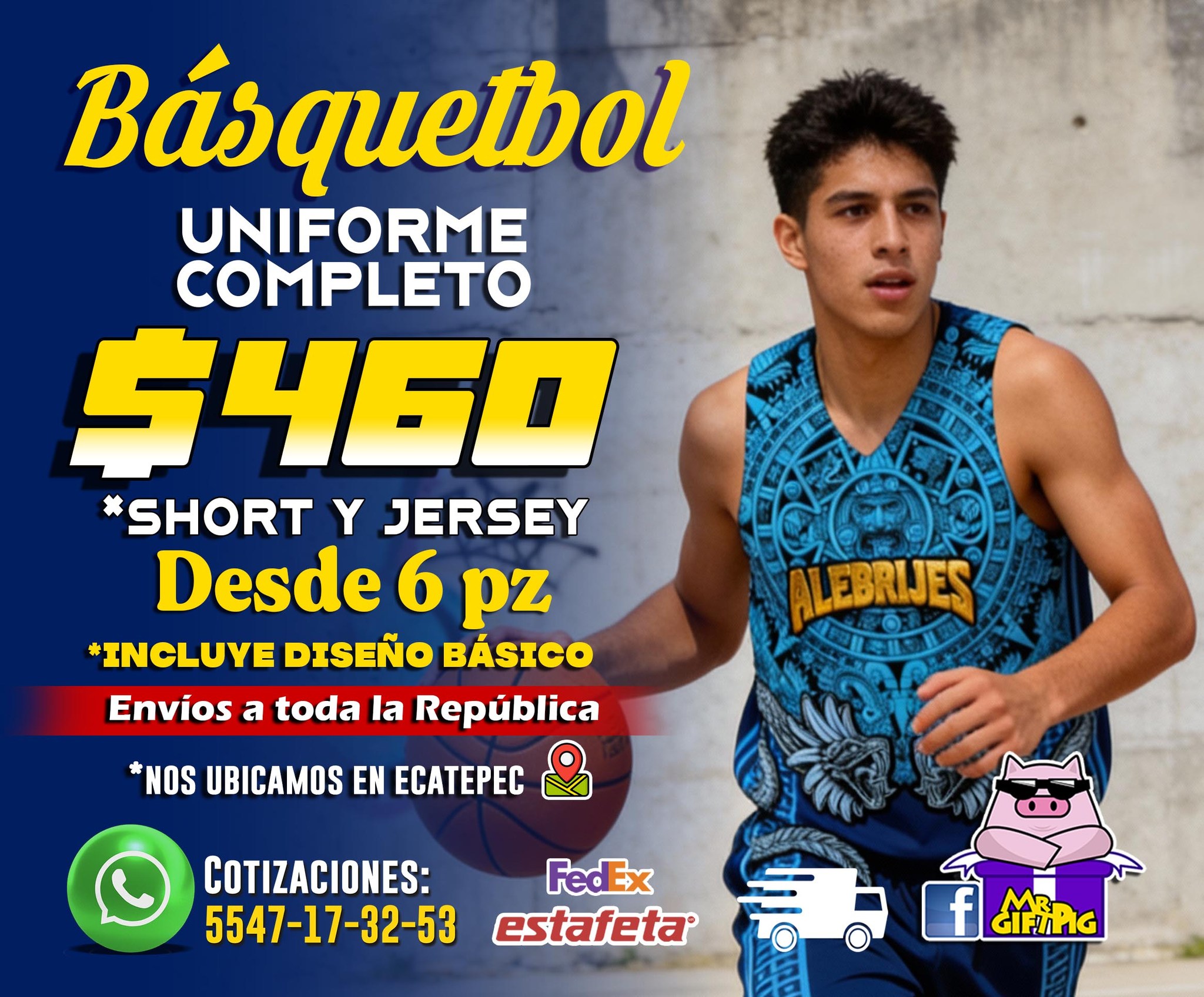 Mrgift PIG Facebook ad: Uniforme Basquetbol