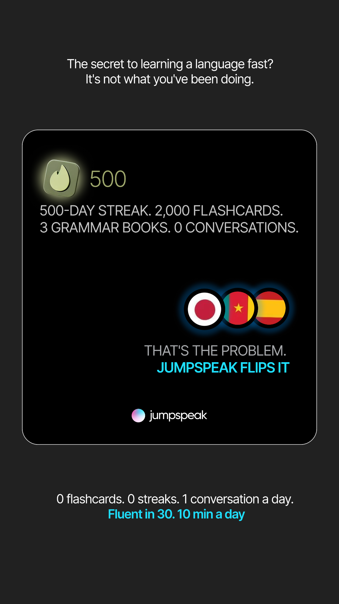 Jumpspeak Facebook ad