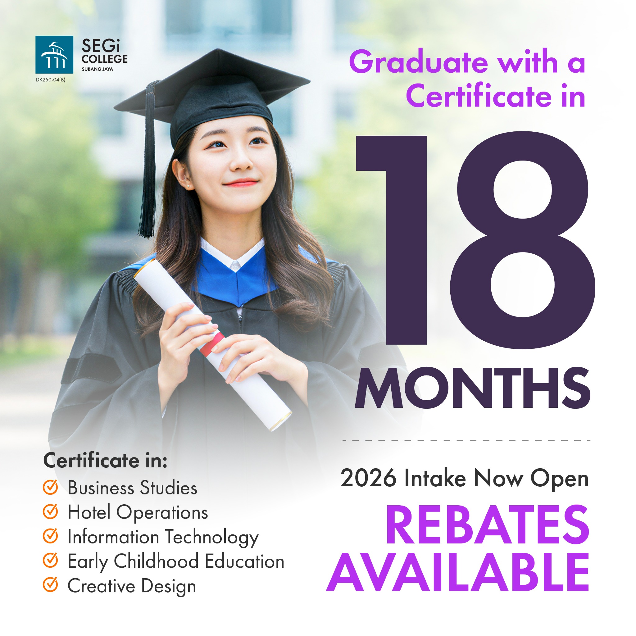 SEGi College Subang Jaya Facebook ad