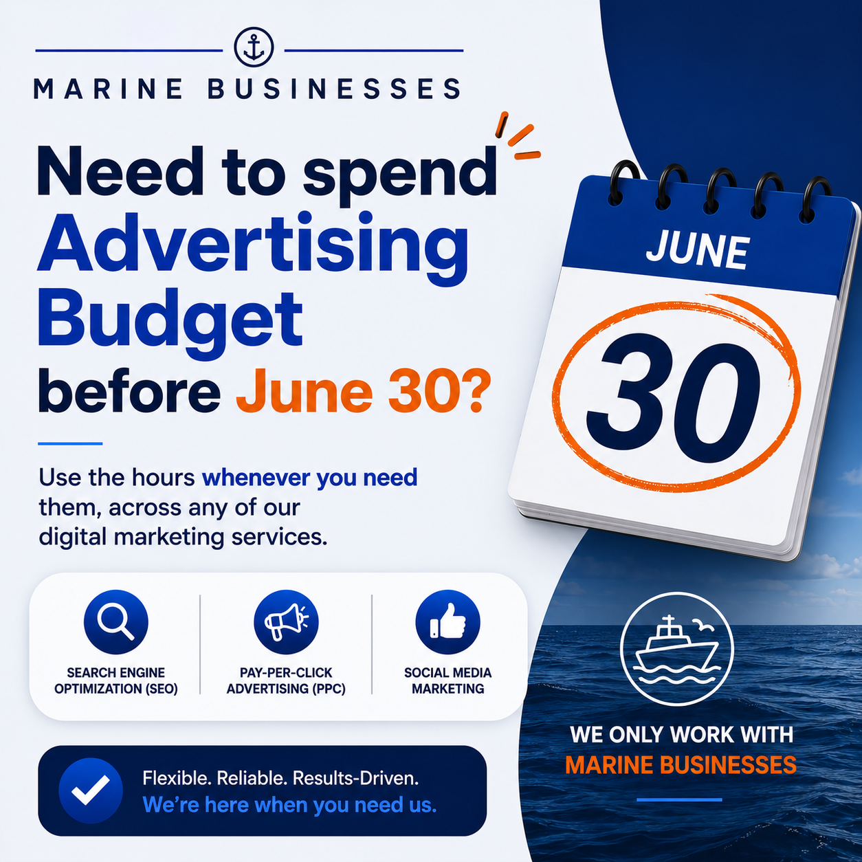 Sleek Websites Marine Marketing Facebook ad