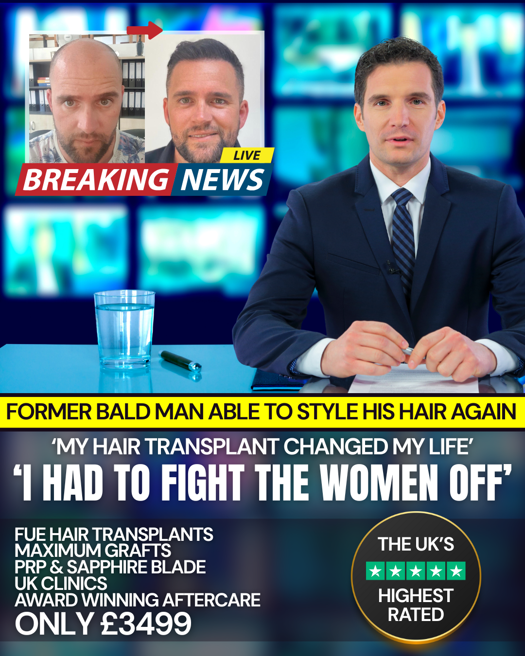 Now Hair Facebook ad