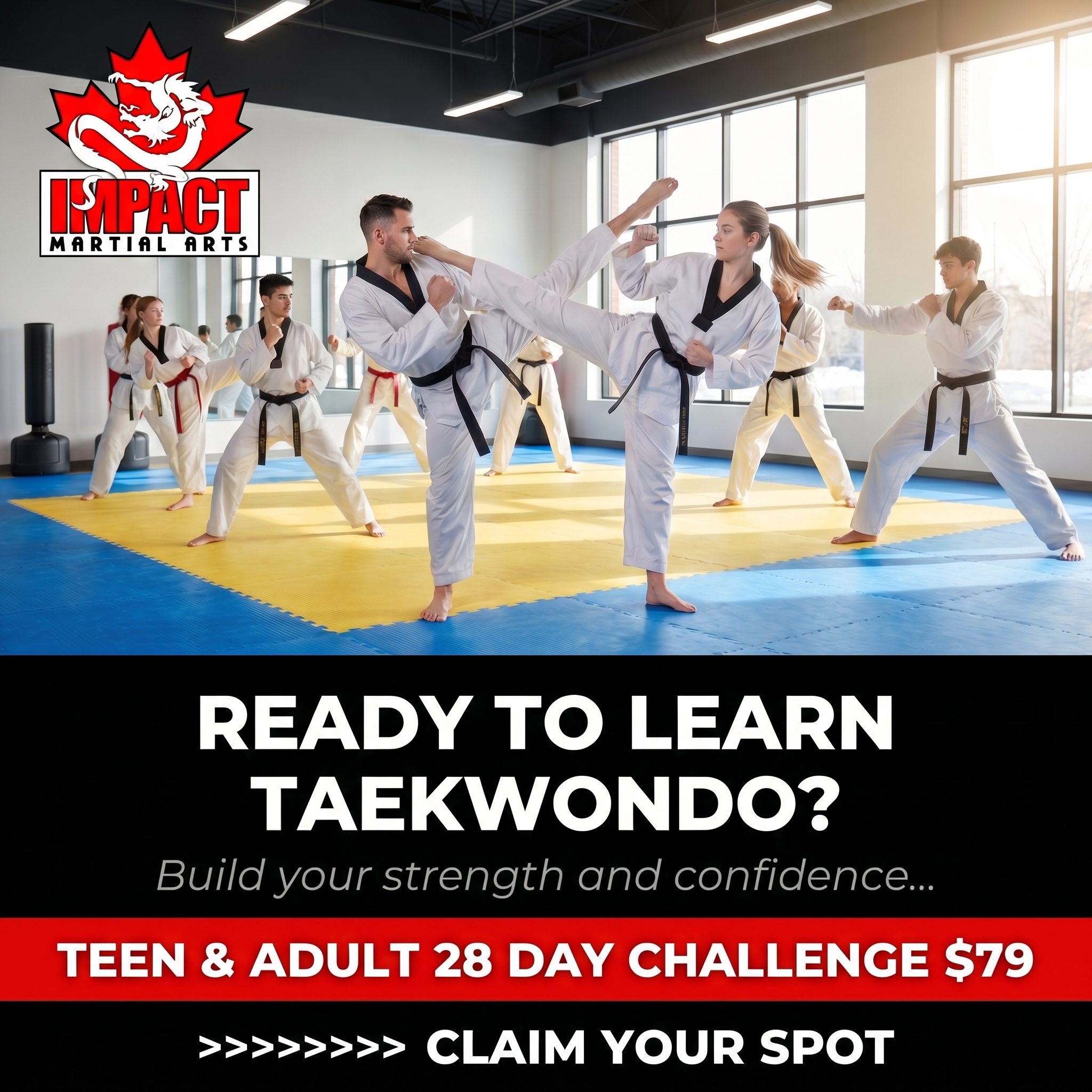 Impact Martial Arts Facebook ad