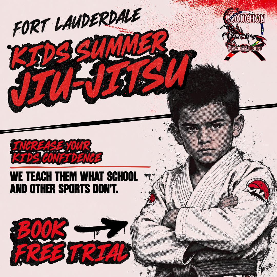 Couchon Brazilian Jiu-Jitsu Academy Facebook ad: BOOK YOUR CHILDS FREE JIU JITSU SESSION