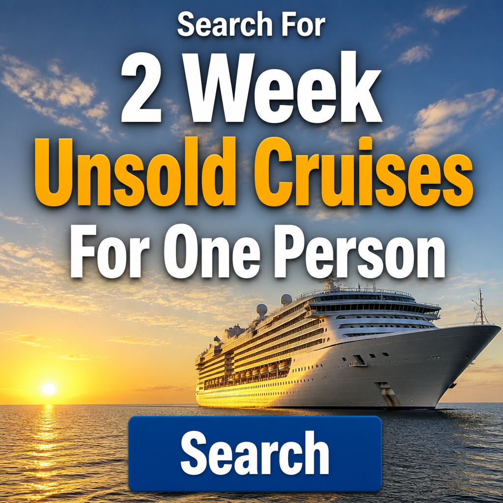 Vehicle Value Hub Facebook ad: Search for 2 Week Unsold Cruises For One Person