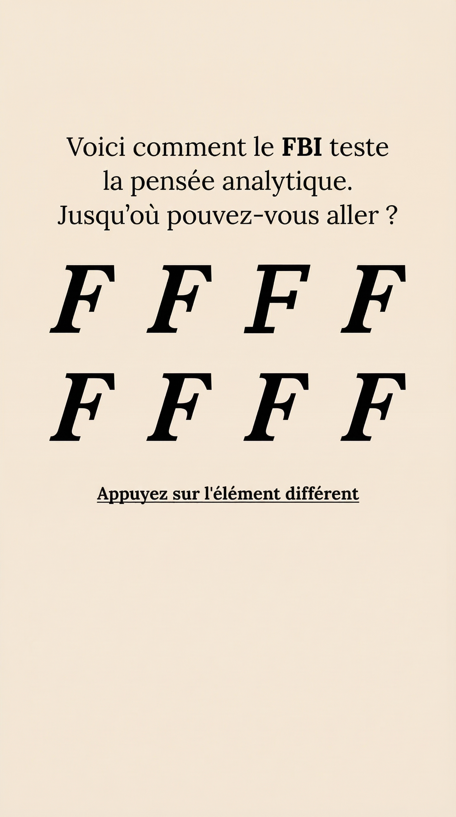 International Brain Test Facebook ad