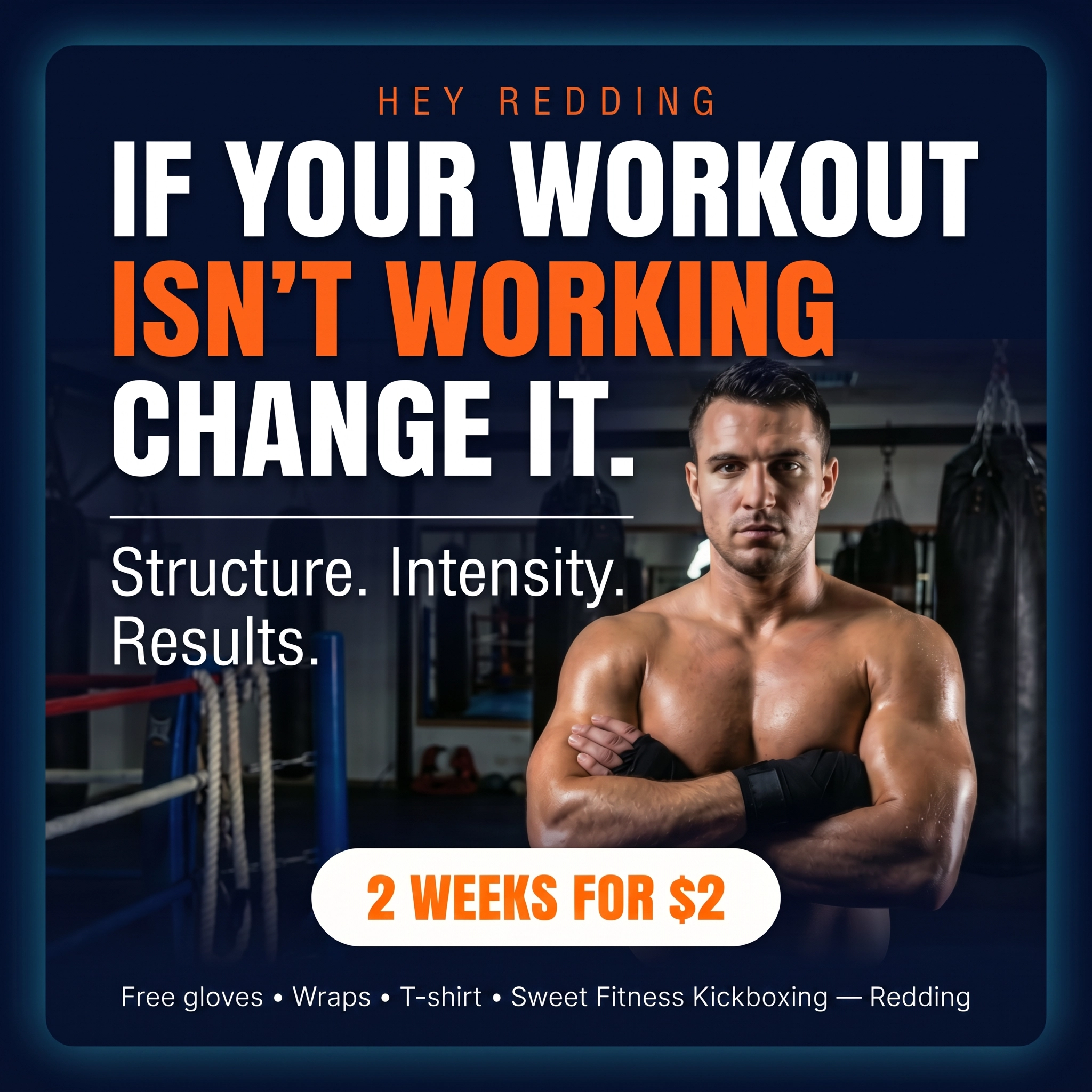 Sweet Fitness Kickboxing - Redding Facebook ad