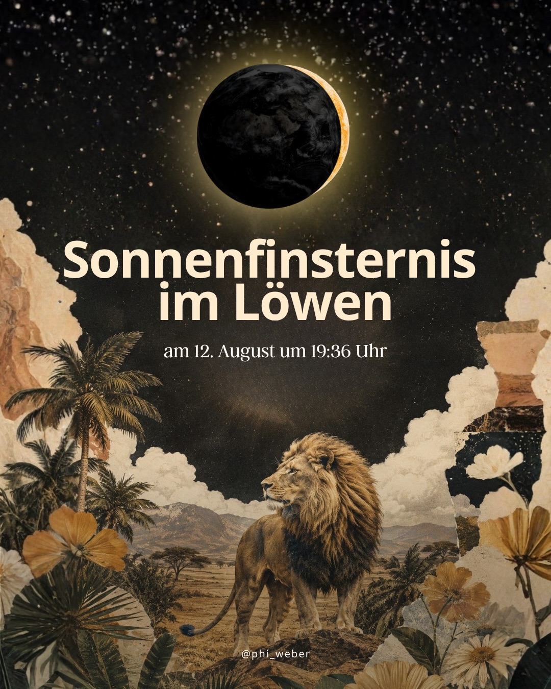 Phi loves Astrology Facebook ad: Am 12. August beginnt die Eclipse Season.