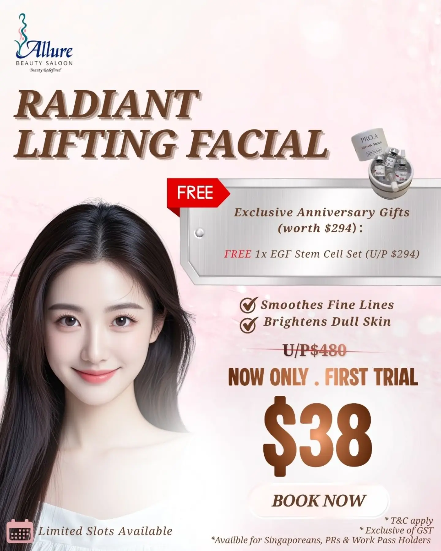 Allure Beauty Saloon Facebook ad: LIMITED-TIME PROMOTION IS BACK