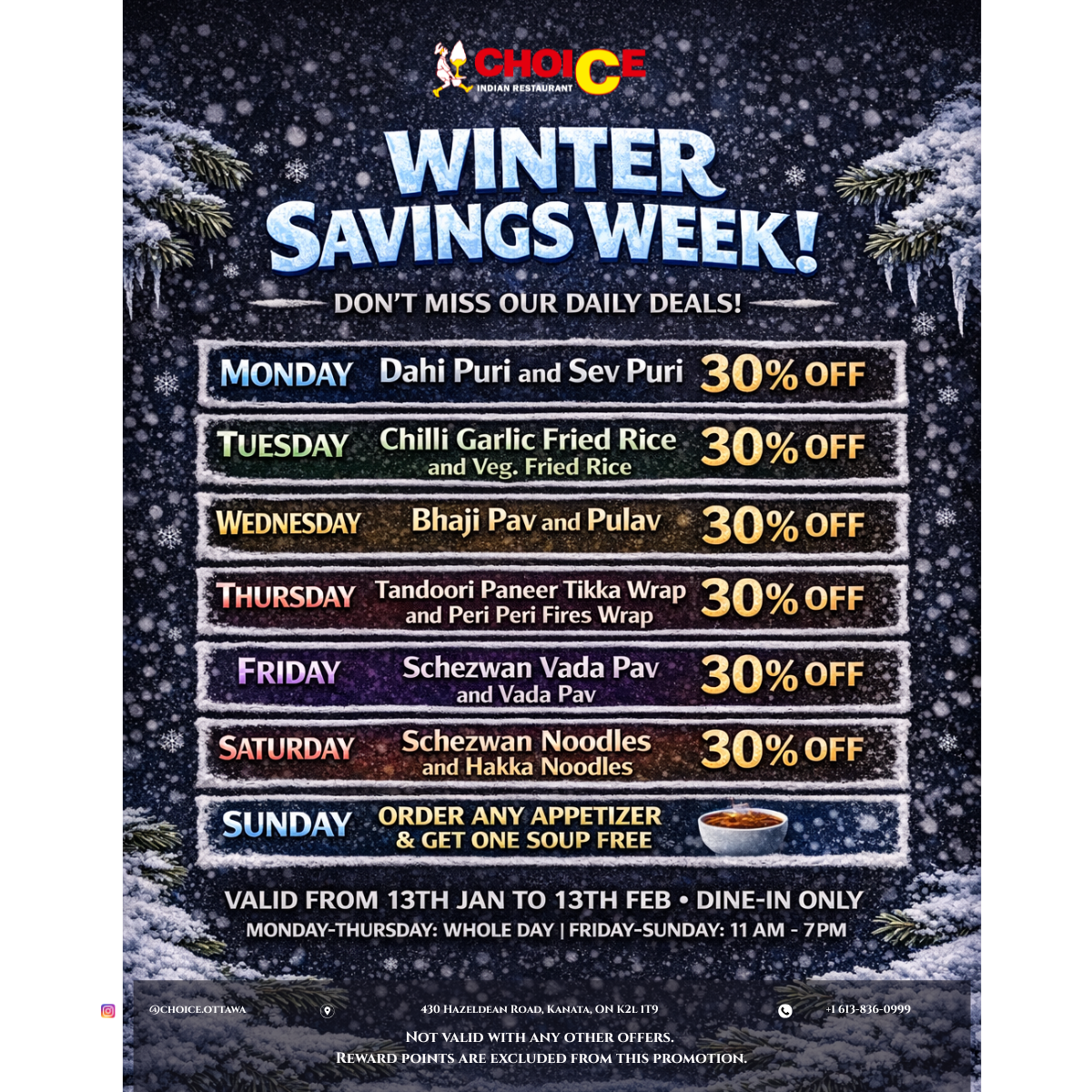 Choice Restaurant Ottawa Facebook ad from Jan 15, 2026