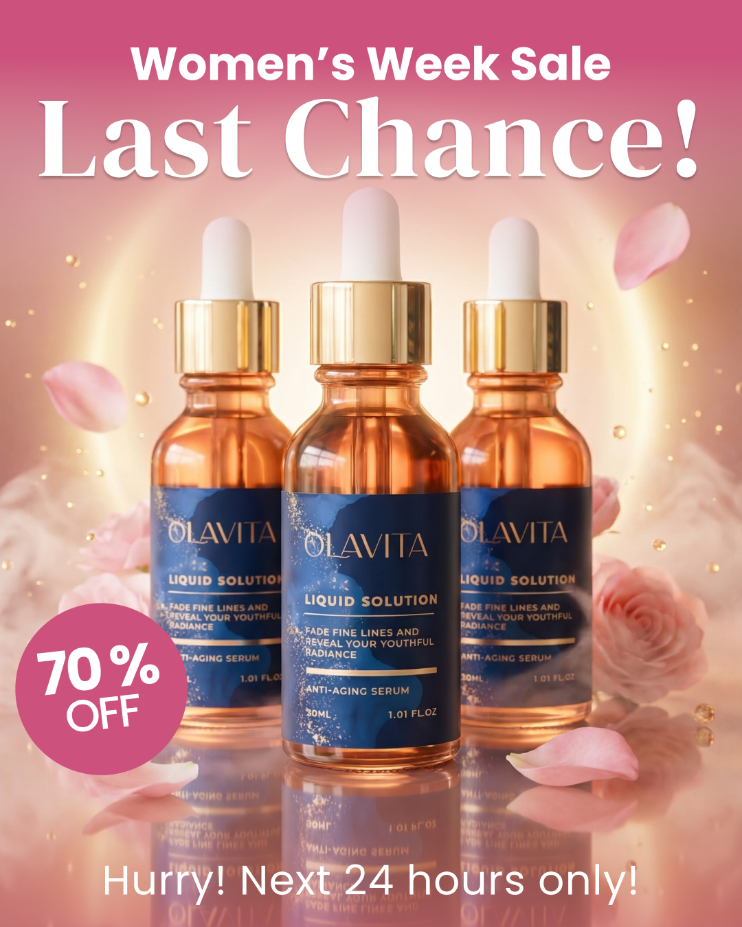 50 Plus & Glowing Facebook ad