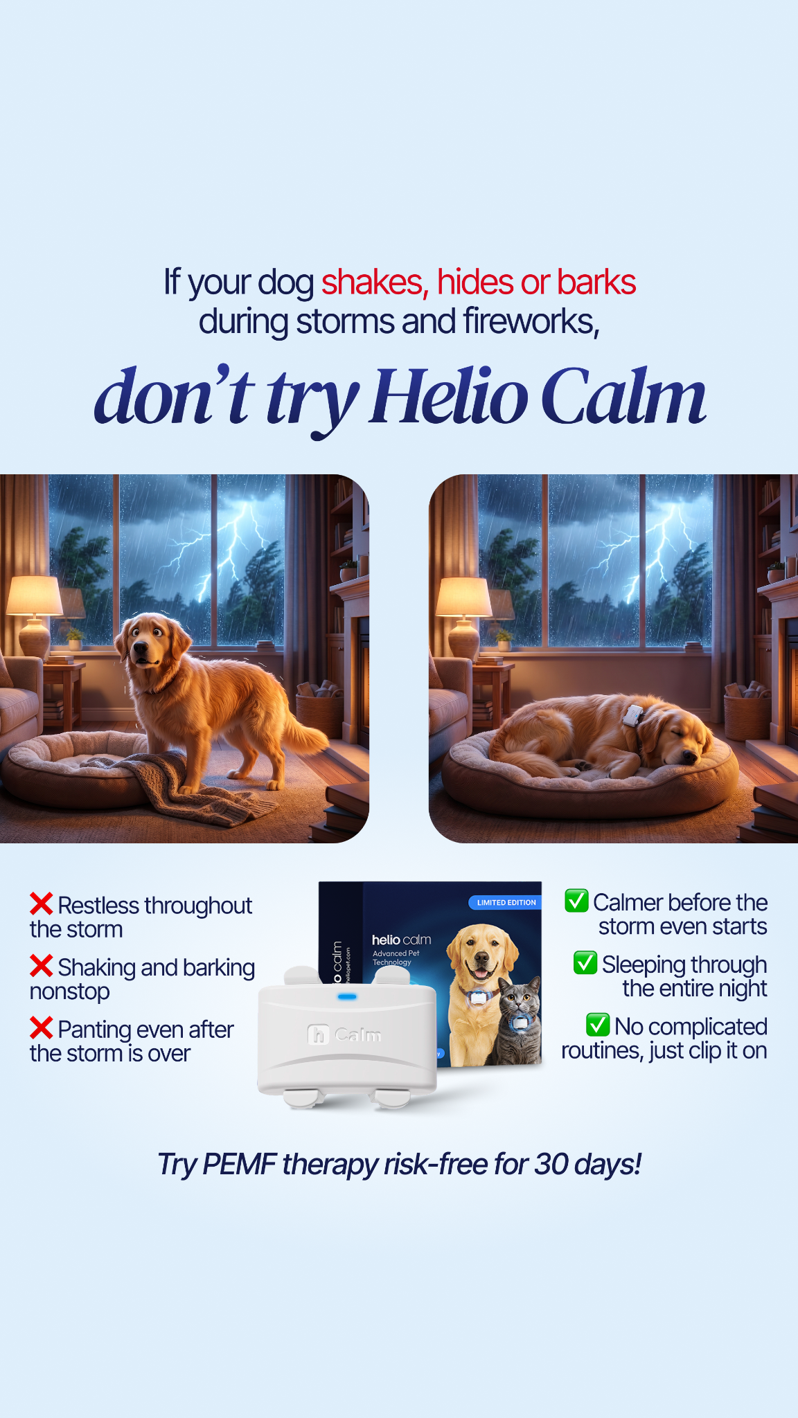 Helio Pet Facebook ad