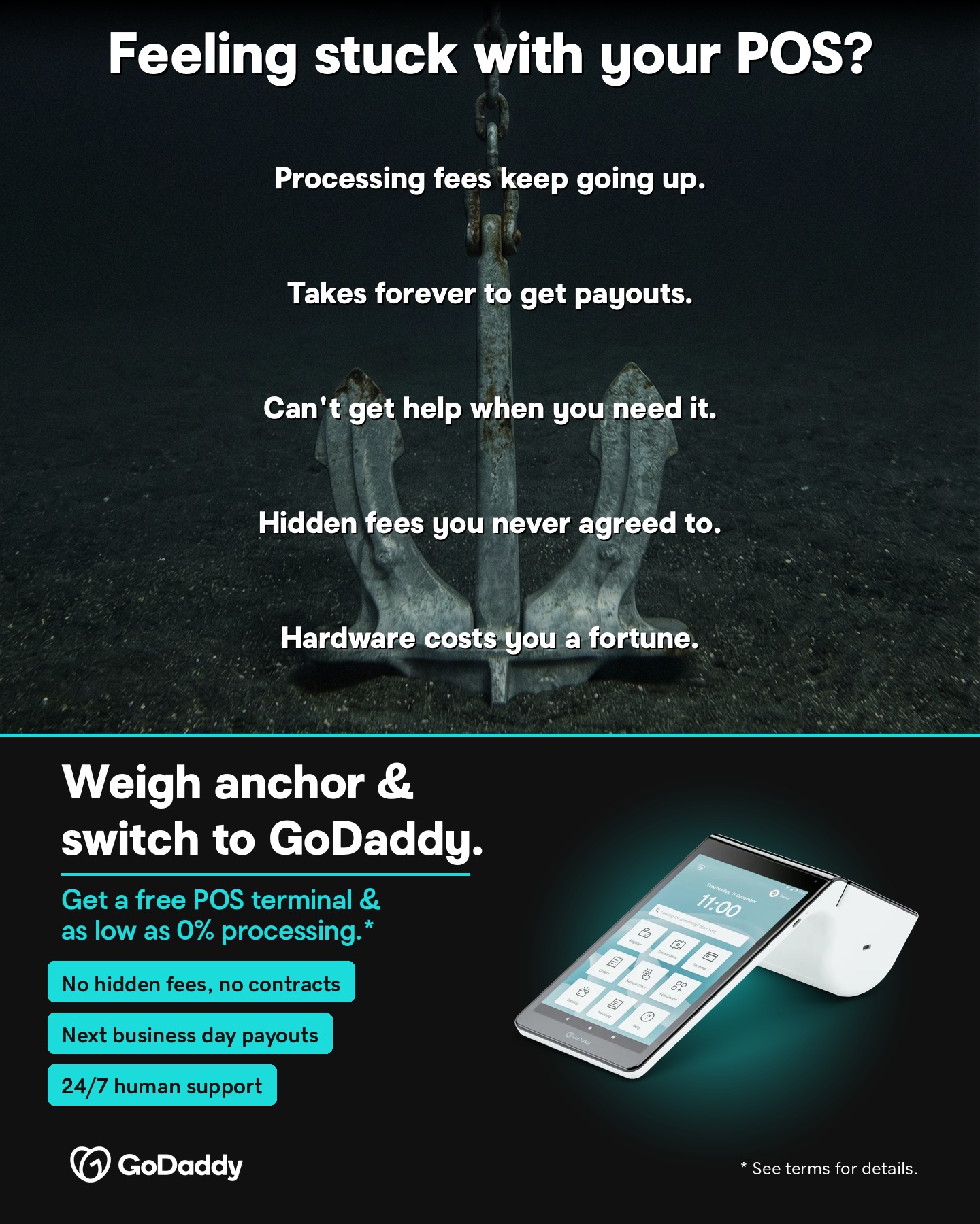 GoDaddy Facebook ad