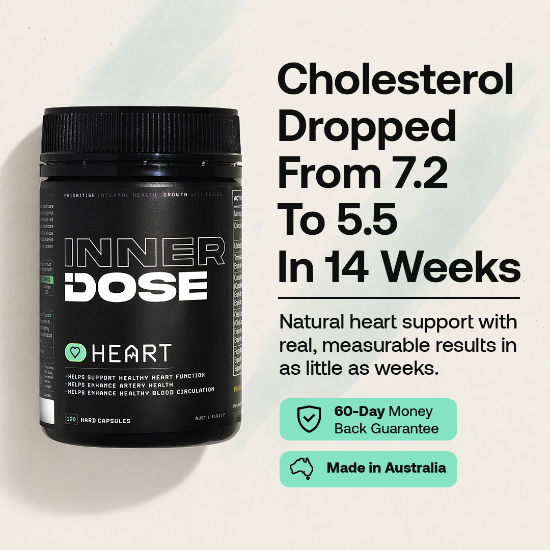 Inner Dose Facebook ad: Improve BP & Cholesterol Naturally