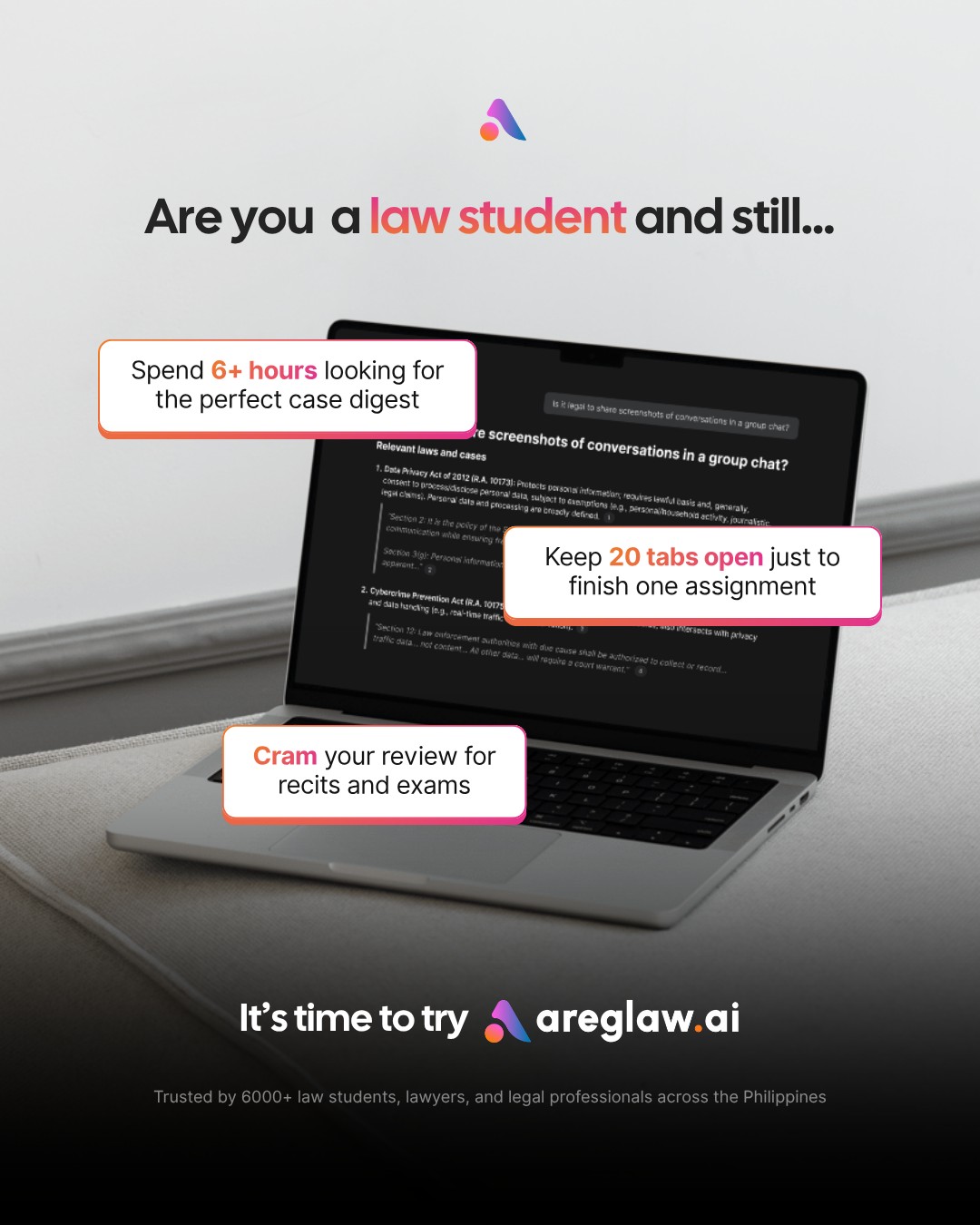 areglaw.ai Facebook ad