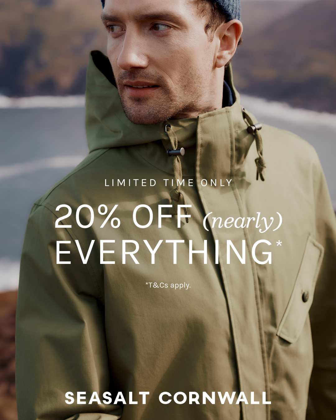 Seasalt Cornwall Facebook ad: 20% Off Nearly Everything