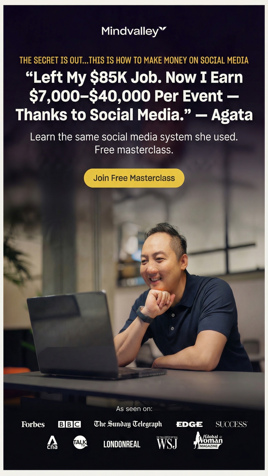 Mindvalley Facebook ad from Mar 8, 2026