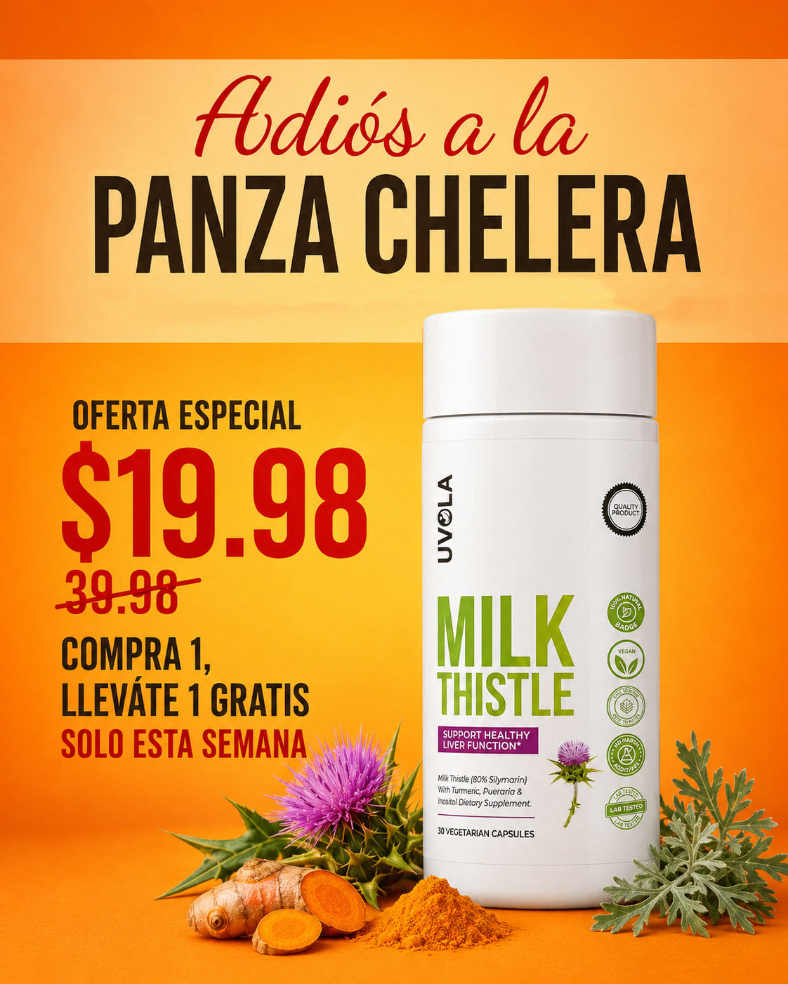 Uvola Supplements Facebook ad: Despierta el verdadero potencial de tu cuerpo