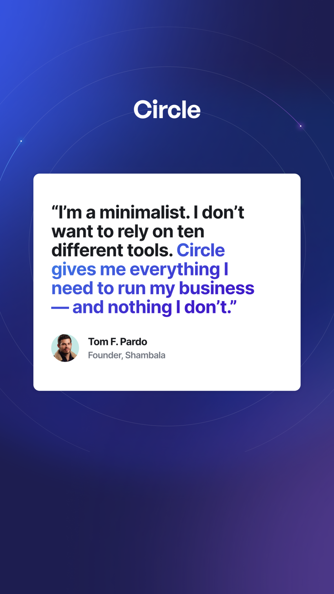 Circle Facebook ad: Launch your Circle community