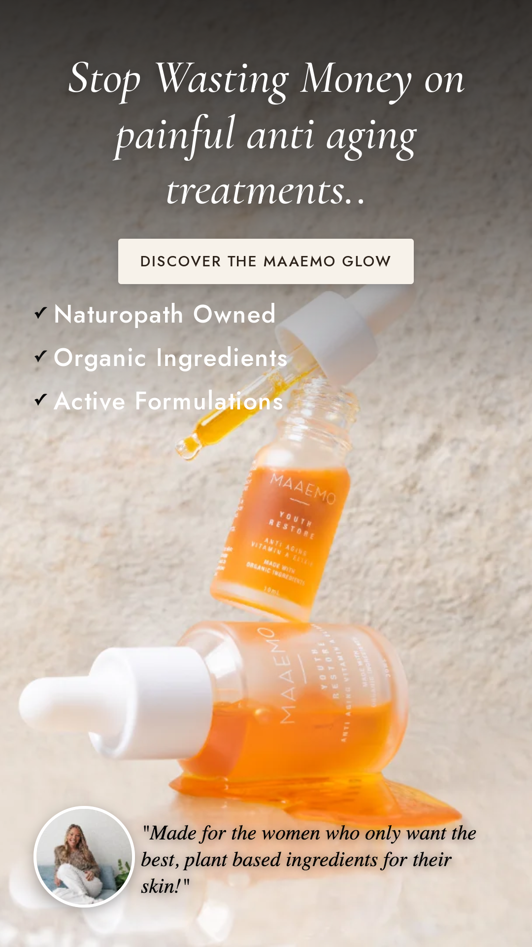 Maaemo Organic Skincare Facebook ad