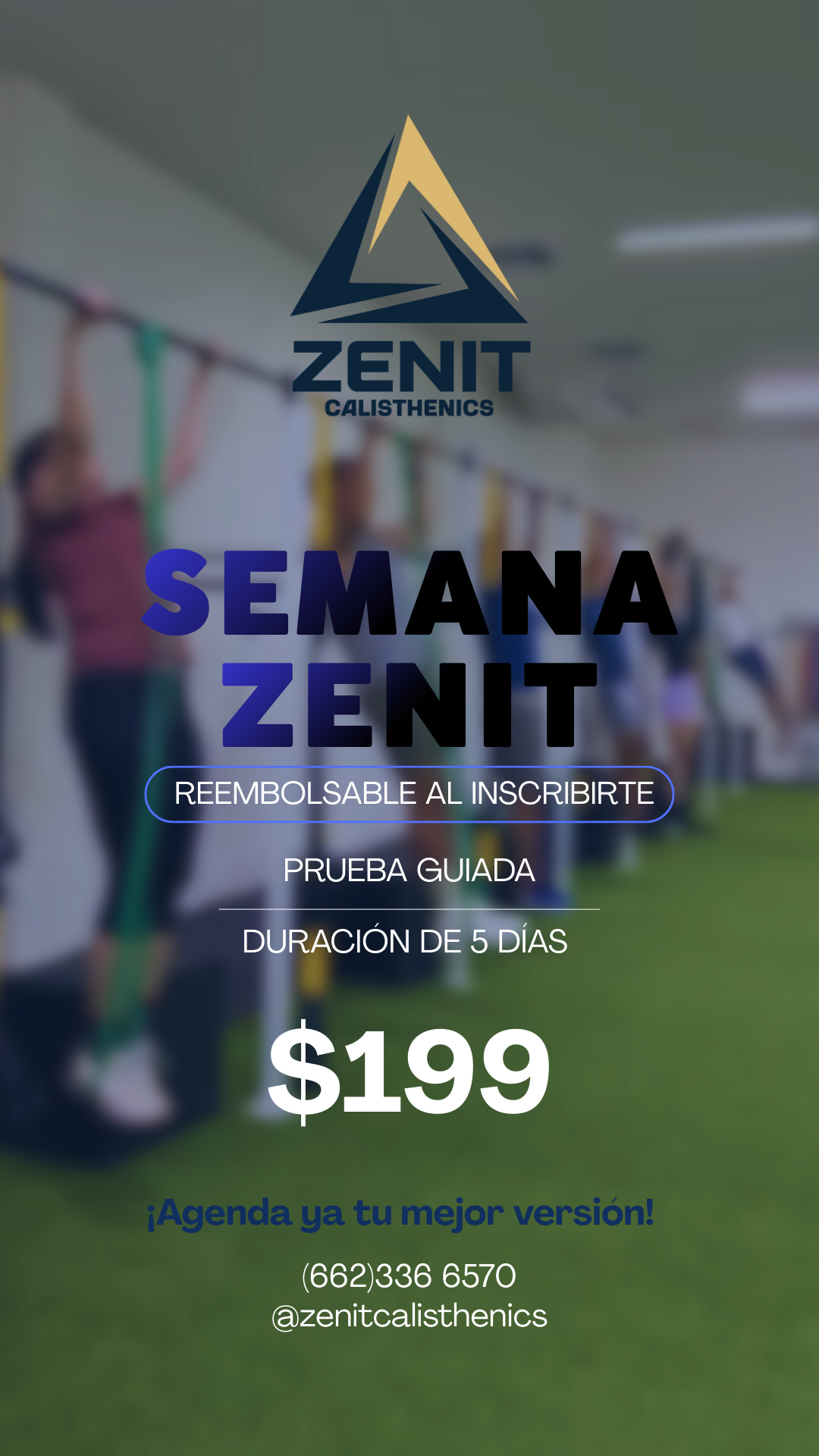 Zenit Calisthenics Facebook ad: Envíanos un mensaje