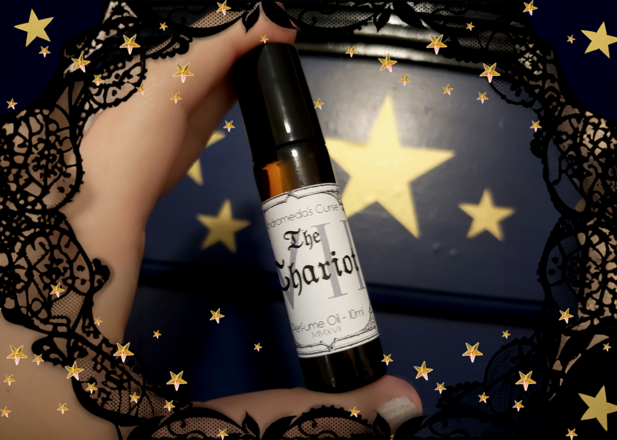Andromeda's Curse Facebook ad: Perfume Oils for the Darkly Inclined