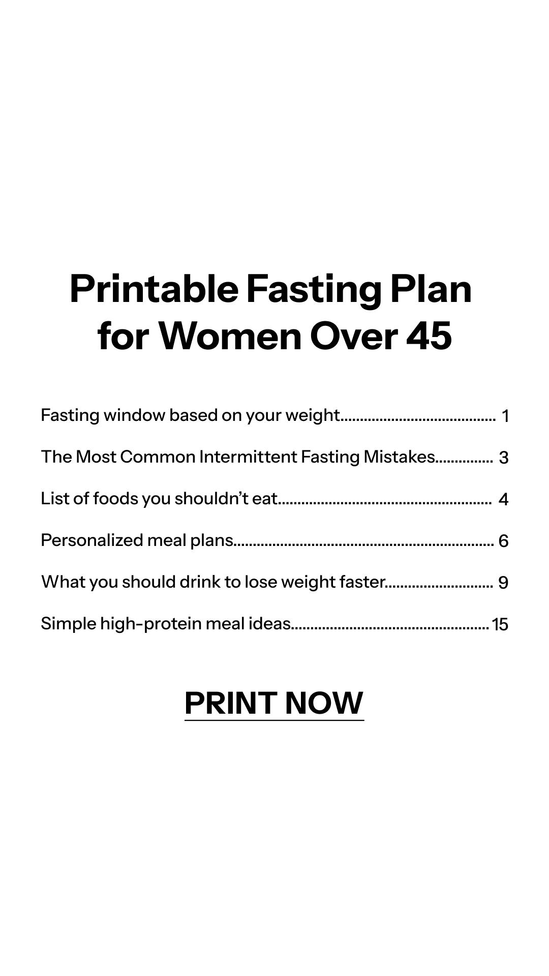 Simple Fasting App Facebook ad