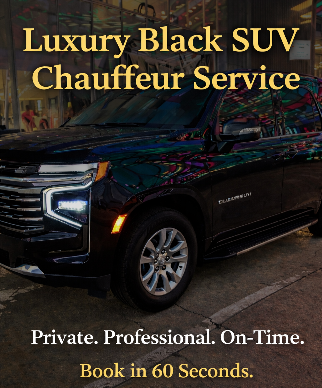 Black Label Elite Luxury Car Service ATL Facebook ad from Mar 23, 2026