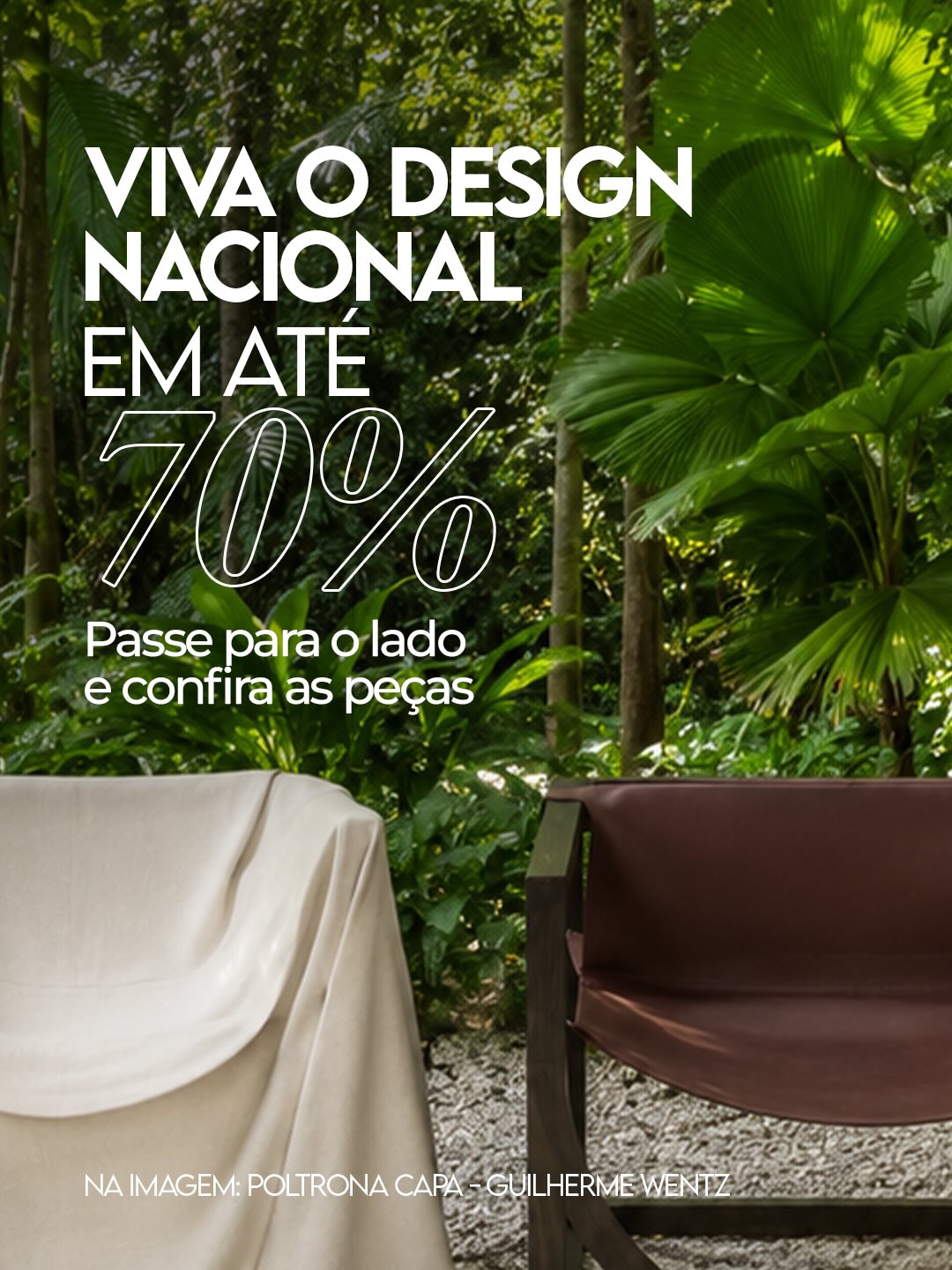 Momenttum Facebook ad: Curadoria de peças de design brasileiro autoral, com…