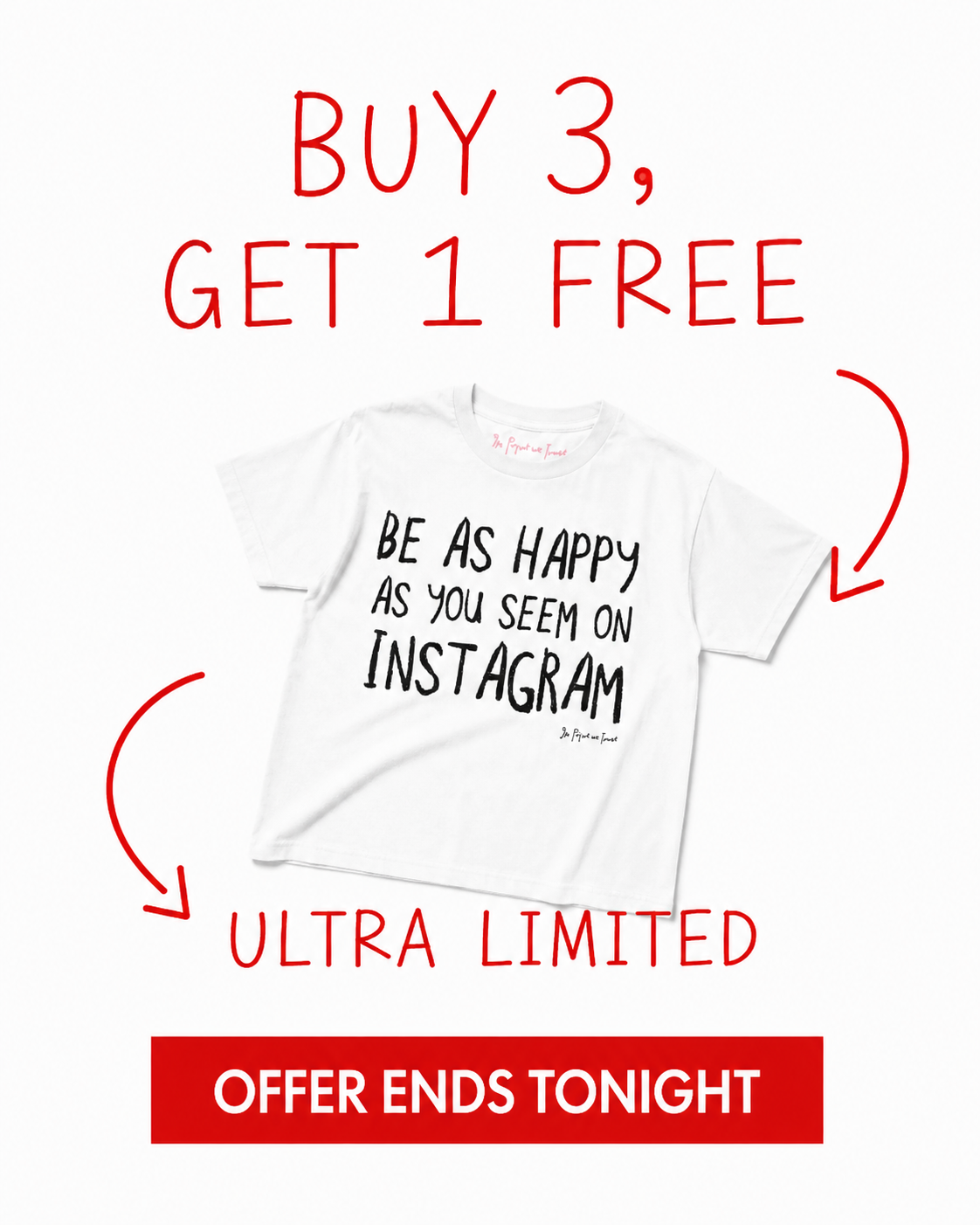 In Print We Trust Facebook ad: Just Restocked After 4 Months