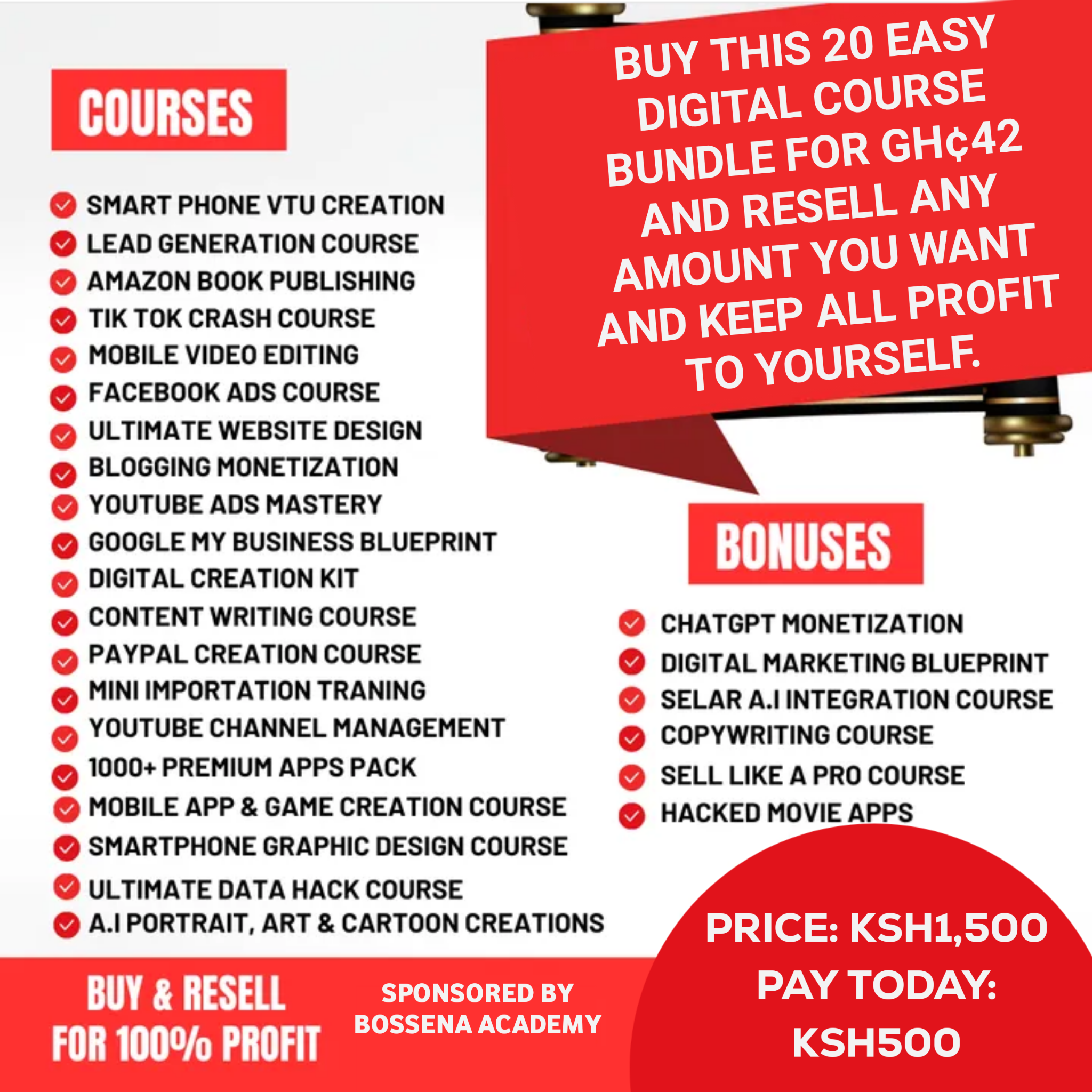 Create Value With BossEna The TelecomBoss Facebook ad: Get Yóurs Today!