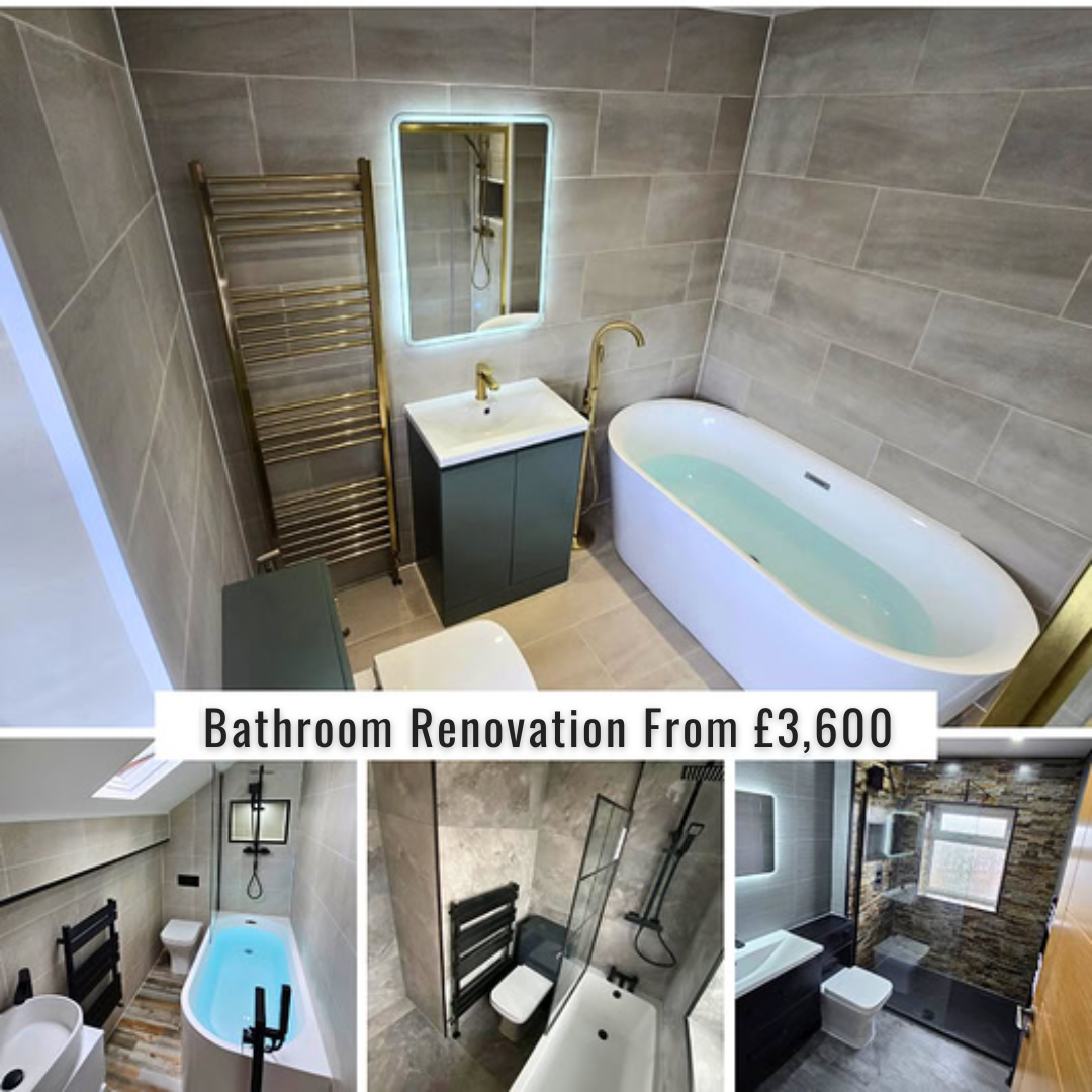 Visionary Renovations Ltd Facebook ad: Luxury Bathrooms from £3,600 with No Hidden Costs