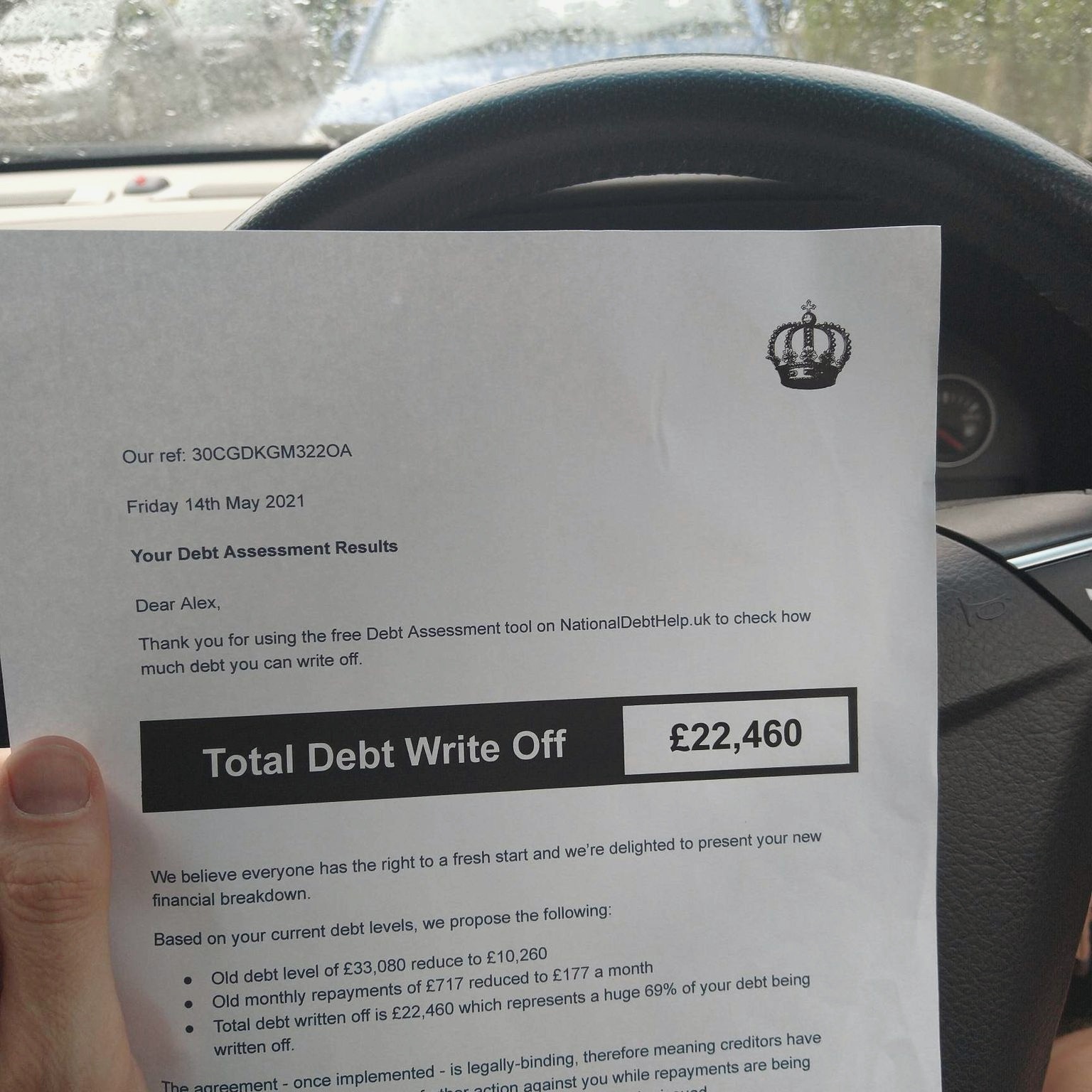 National Help For Debt Facebook ad: Debt Write Off Checker