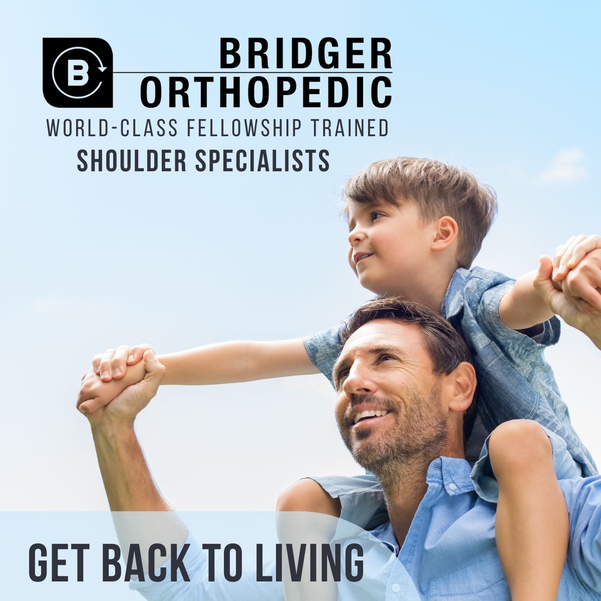 Bridger Orthopedic & Sports Medicine Facebook ad: Shoulder Replacement Specialists