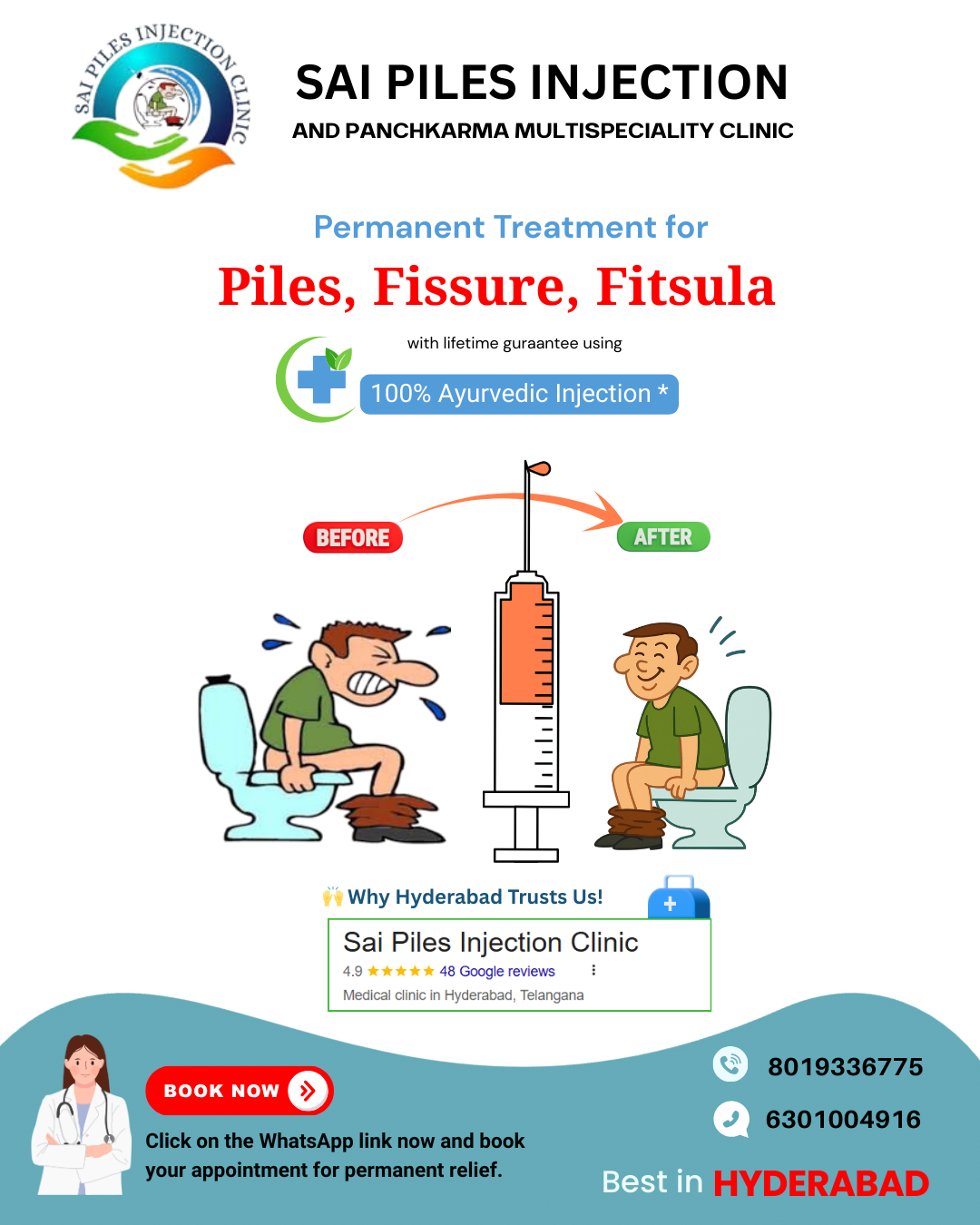 Sai Piles Injection Clinic Facebook ad