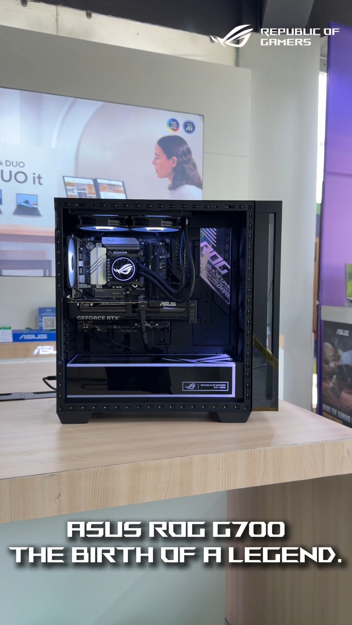 ASUS Republic of Gamers Facebook ad: The best gaming experiences start long before you…