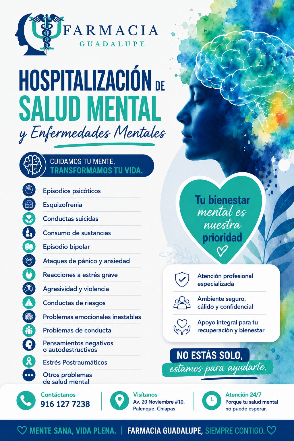 Farmacia Guadalupe Facebook ad: Asistencia Médica Especializada de Salud Mental y…