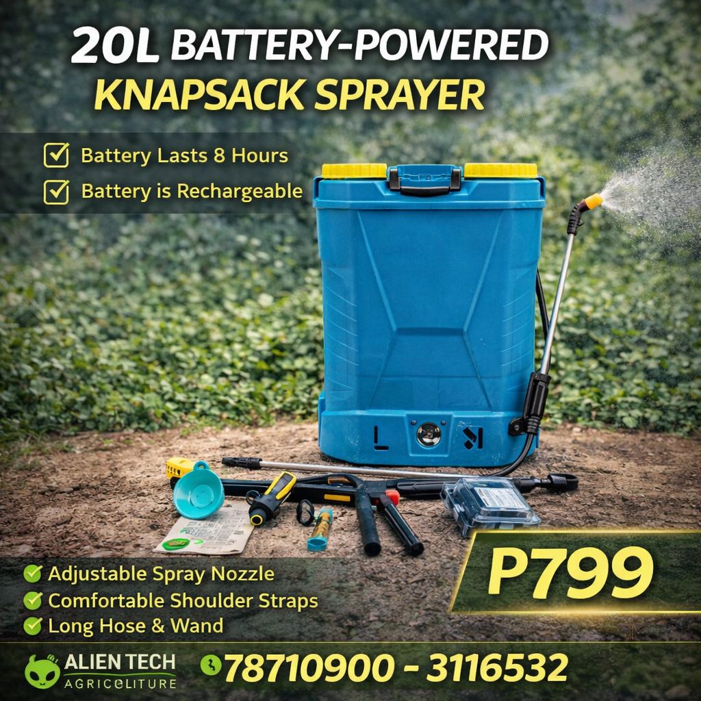 Alien Tech Agricultural Equipments Facebook ad: Get Your Battery Power Knapsack Sprayer