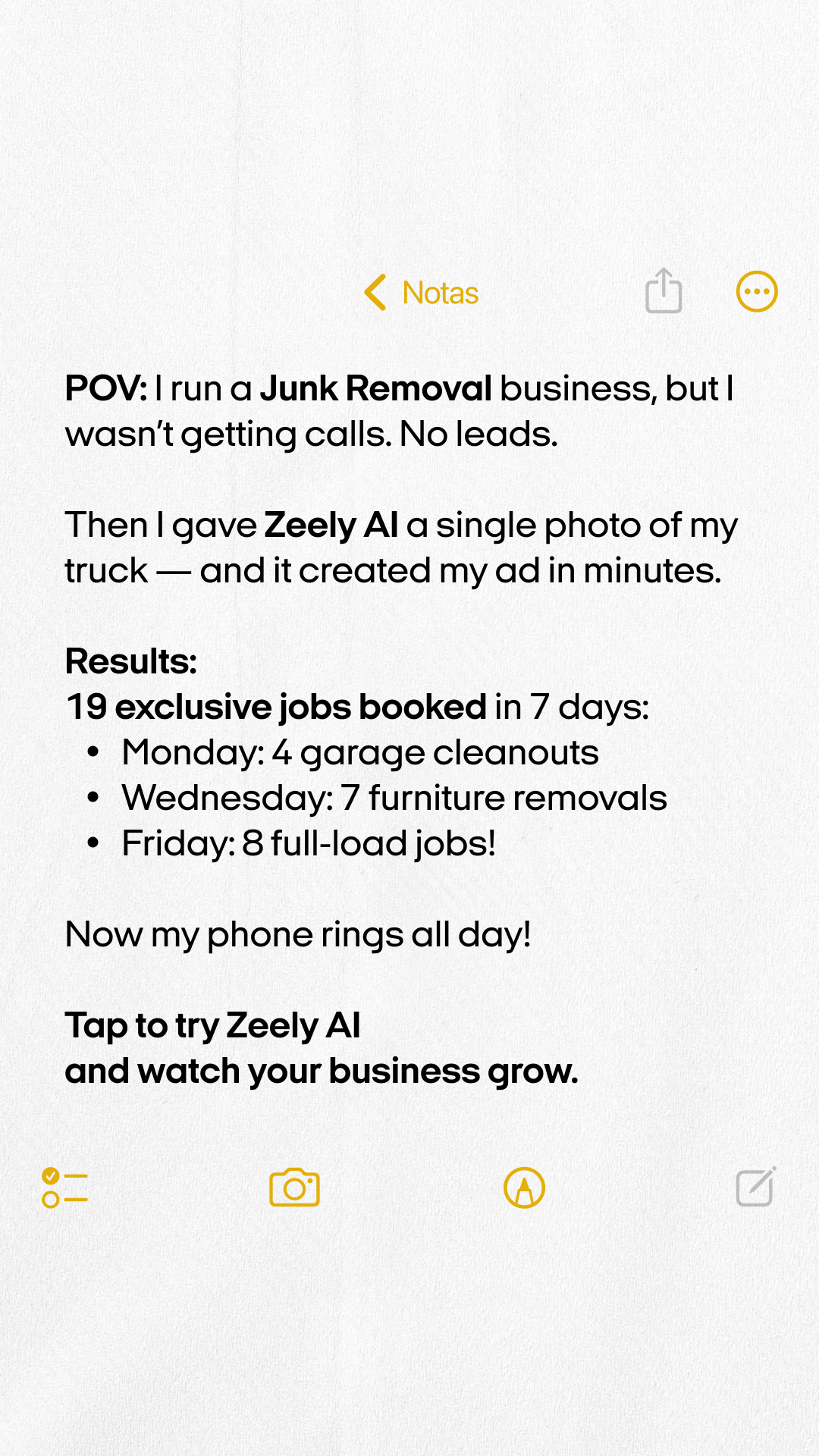 Zeely Facebook ad
