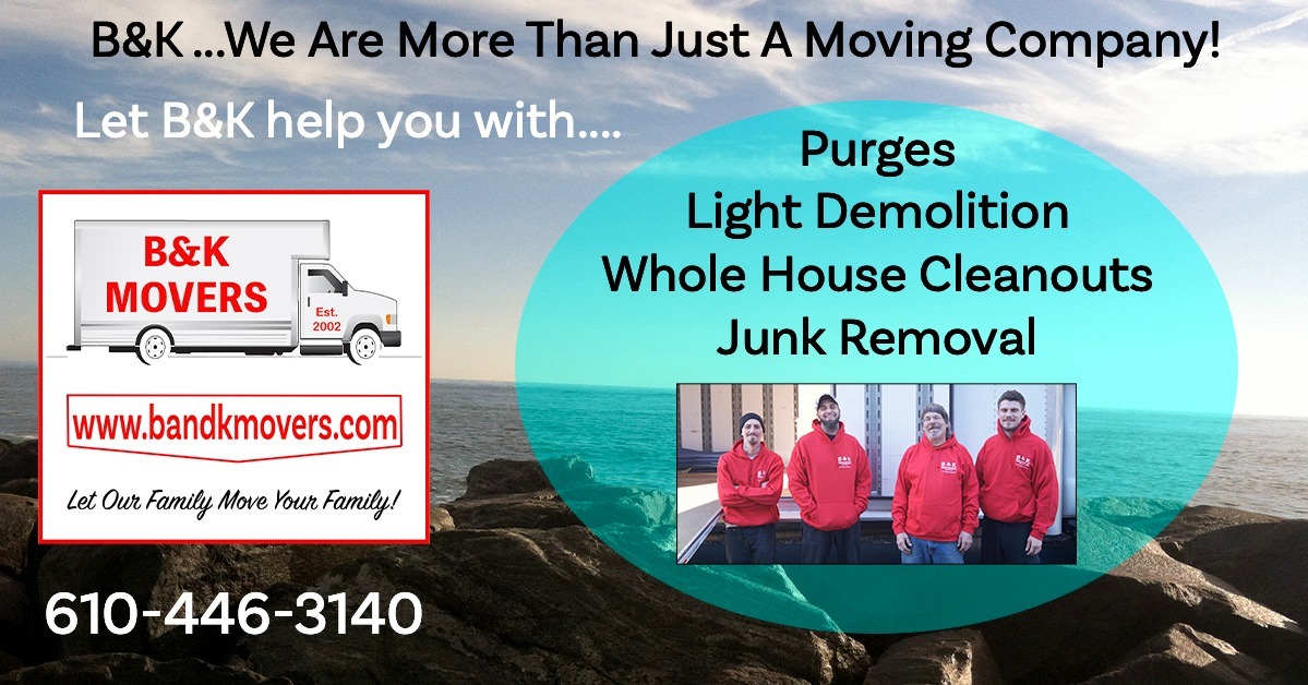 B & K Moving & Hauling, Inc. Facebook ad: Home - Delco Moving Company