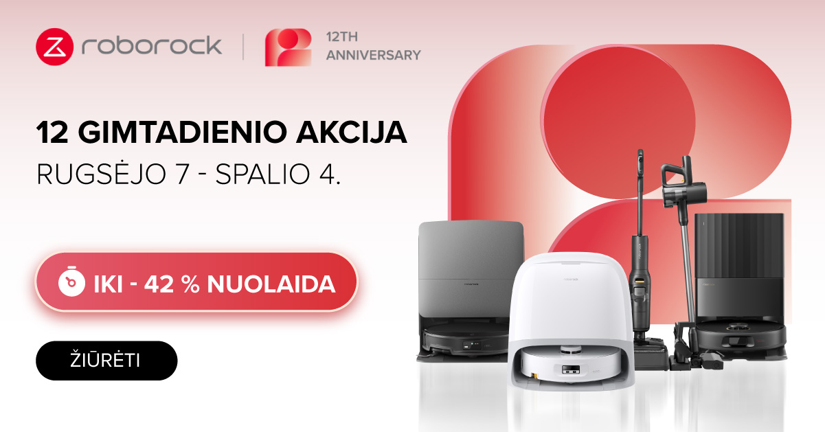 Roborock Lietuva Facebook ad: Roborock 12 gimtadienio akcija!