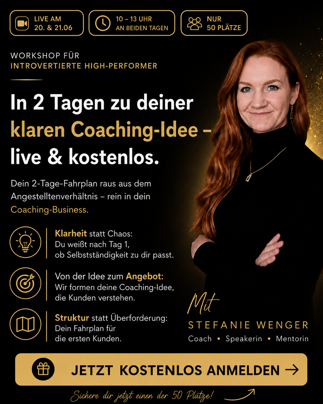 Stefanie Wenger Facebook ad: Kostenloser Workshop