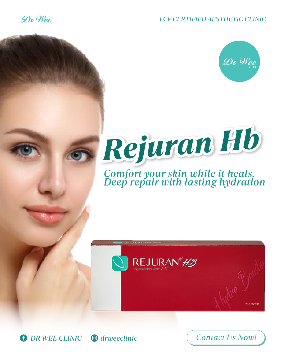DR WEE Clinic Facebook ad: Dry, dull, and sensitive skin?