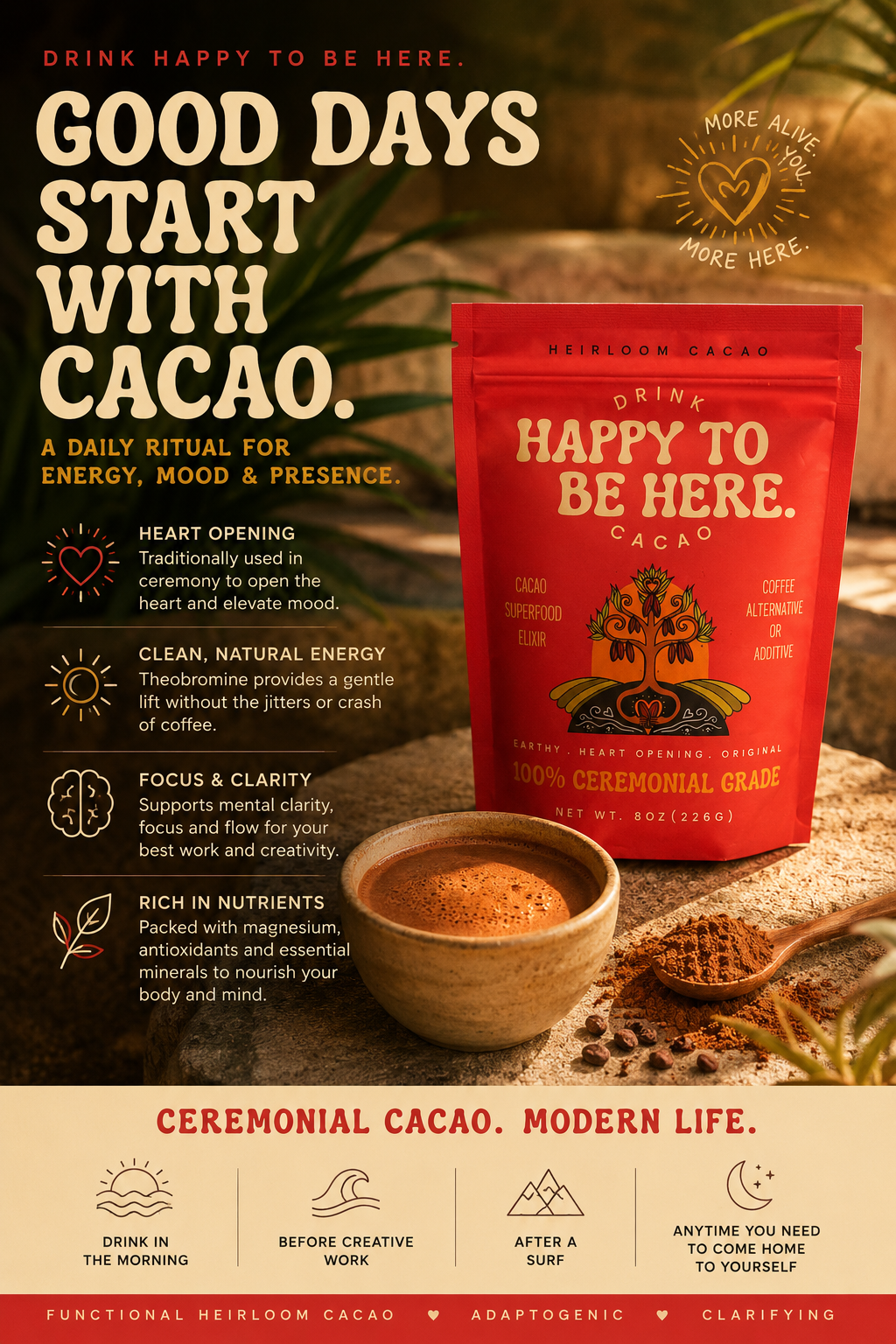 Happy To Be Here Cacao Facebook ad