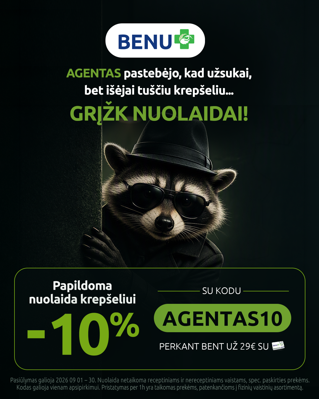 BENU Vaistinė Facebook ad: Apsipirk benu.lt